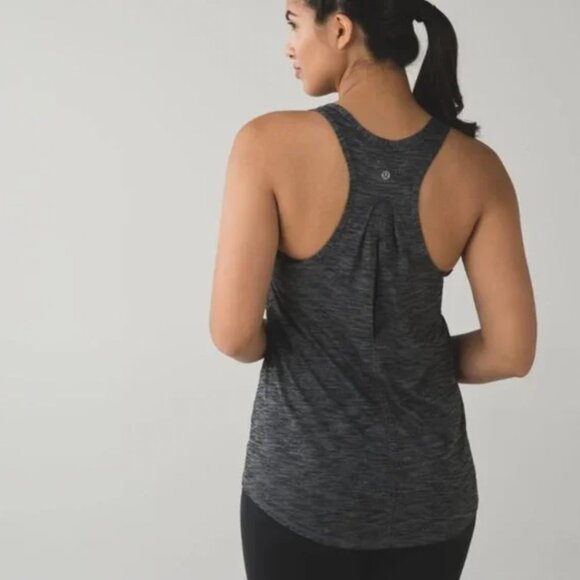 lululemon athletica Tops - Lululemon Salute the Sun Singlet II Heathered Black 6